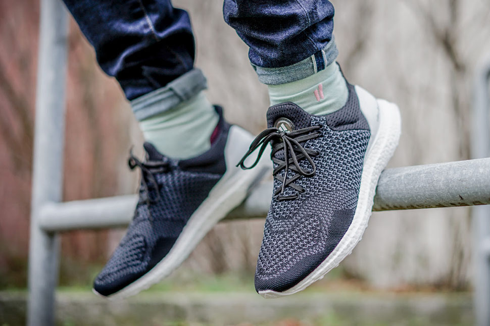 Close up look at the Hypebeast x Adidas Consortium Ultra Boost UNCAGED