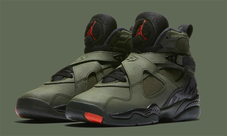 jordan 8 green and black