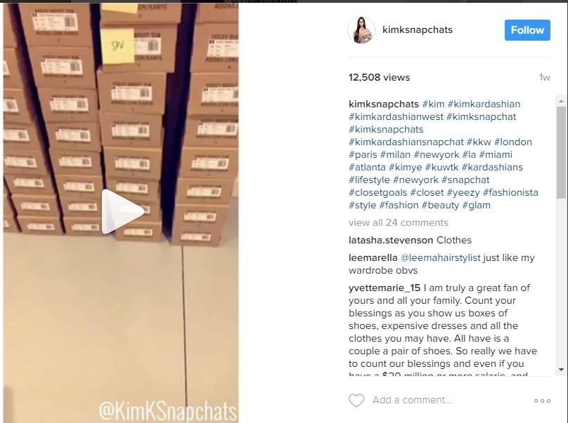 Kim Kardashian Shows Big Collection of Personal Yeezy Trainers