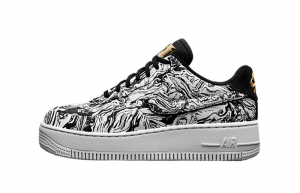 Nike Air Force 1 Upstep Low Black History Month Black White