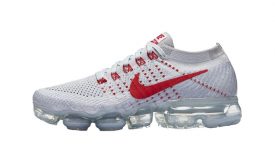 nike vapormax flyknit white and red