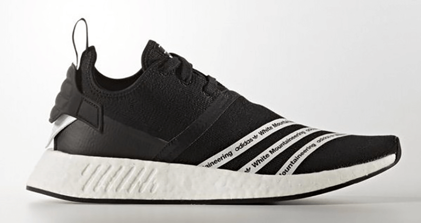 White Mountaineering x adidas NMD R2 Black White Official Look 1