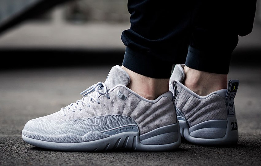 Jordan 12 Low Grey Suede on Foot Shots - Sneaker News and Release Update in UK 01