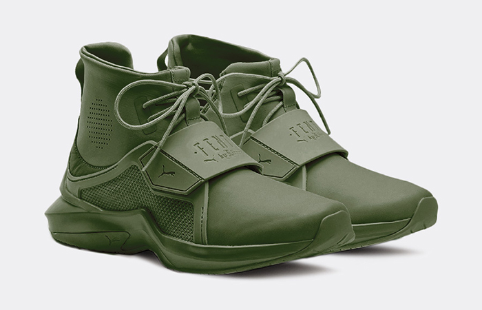 puma fenty green sneakers