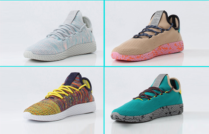 Four New Colourways of Pharrell’s adidas Tennis HU 02