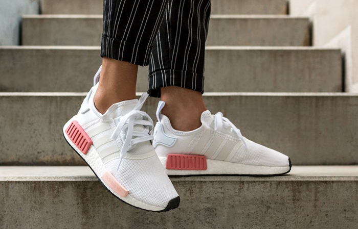 adidas nmd r1 white and pink