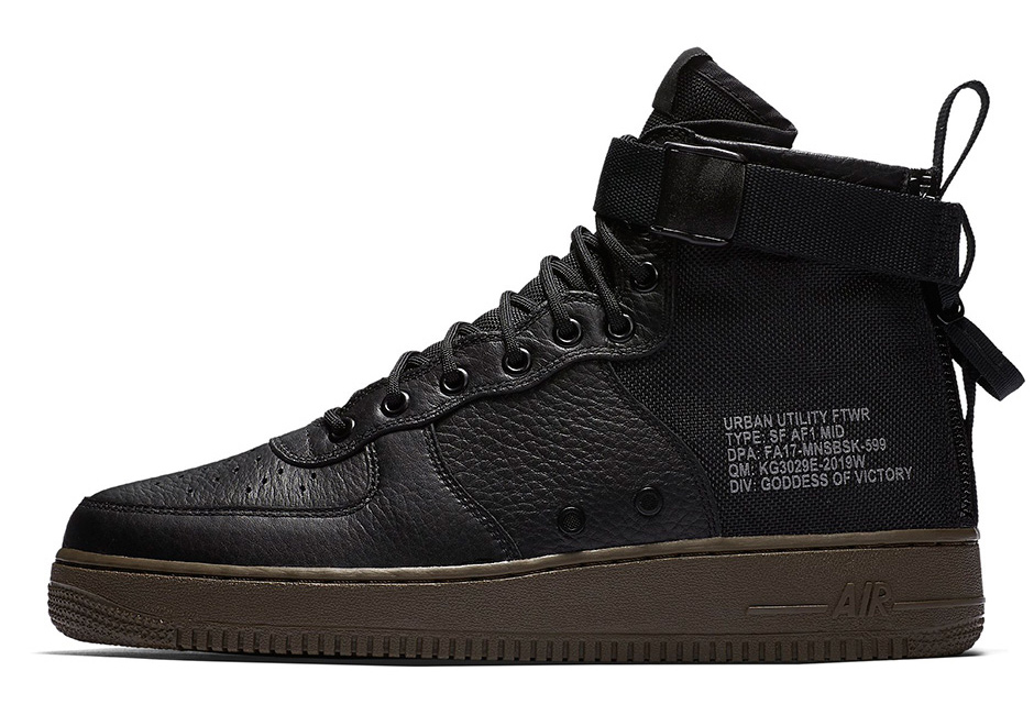 Nike SF Air Force 1 Mid Black Brown - Fastsole