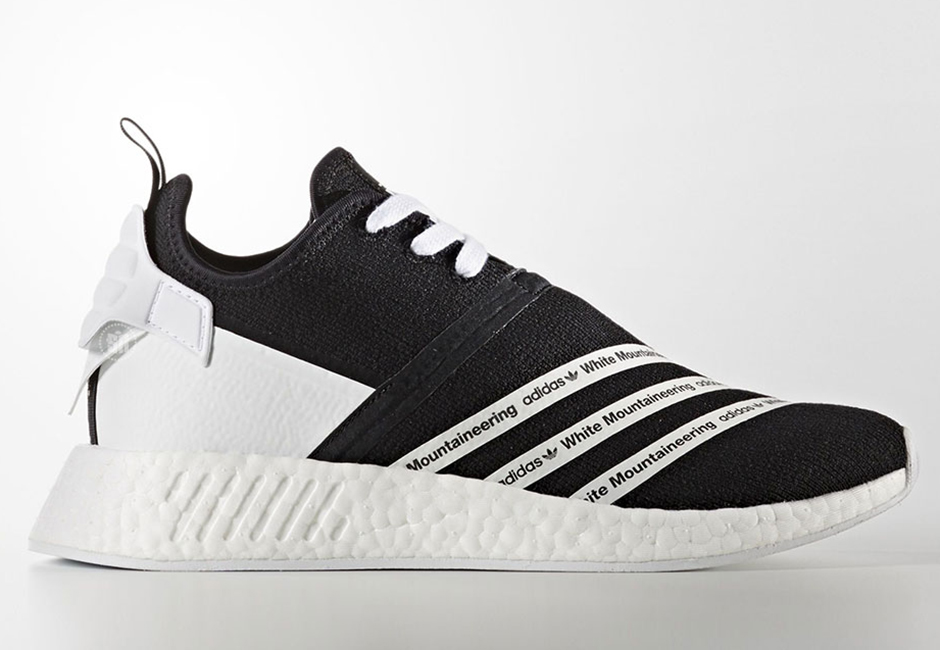 White Mountaineering x adidas NMD R2 in Black and Trace Olive 01