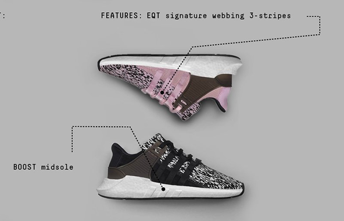 adidas EQT Support 93/17 Glitch Pack in Pink and Black