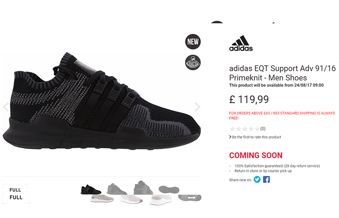 Collection of adidas EQT 93s Releasing in Footlocker this August