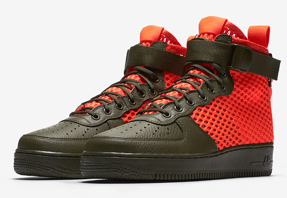 Nike SF-Air Force 1 Mid Khaki Crimson Release Details
