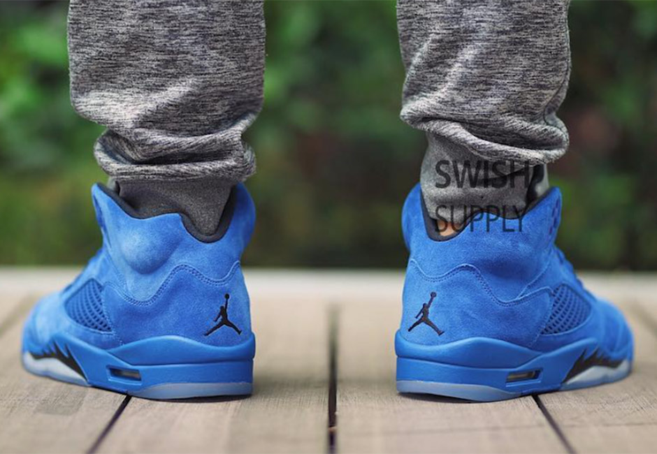 Nike Air Jordan 5 Blue Suede 03