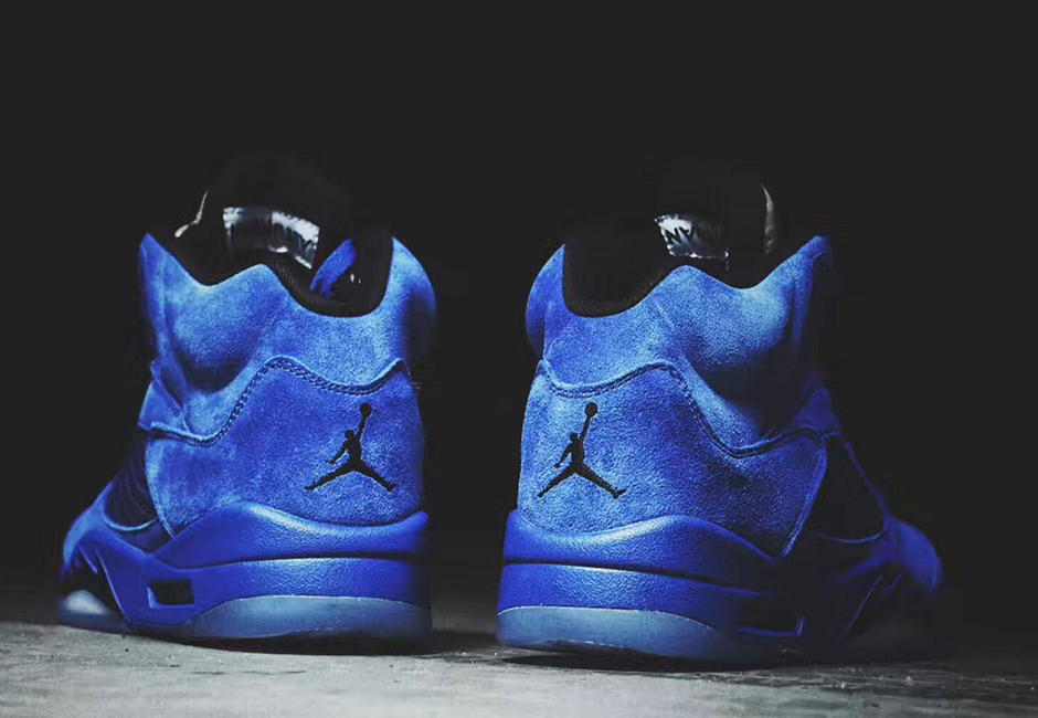 Nike Air Jordan 5 Blue Suede 06