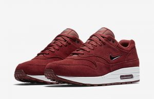Nike Air Max 1 Jewel Red Suede 918354-600 Buy New Sneakers Trainers FOR Man Women in United Kingdom UK Europe EU Germany DE 01