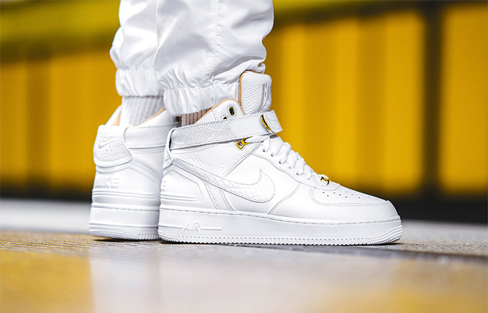 Nike Air Force 1 Hi Just Don White on-foot looks
