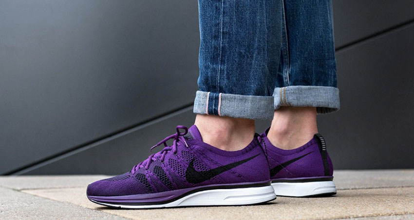 Nike Flyknit Trainer Night Purple On Foot Look 01