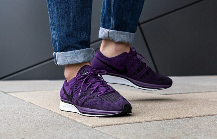 Compliment doolhof Promoten Nike Flyknit Trainer Night Purple On Foot Look - Fastsole
