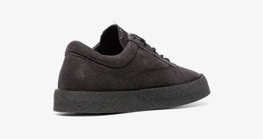 Womens Yeezy Graphite Crepe Suede Canvas Flat Sneakers Are Live 03