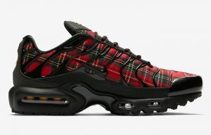 Nike Air Max Plus Plaid Tartan Black Red Womens AV9955-001 02