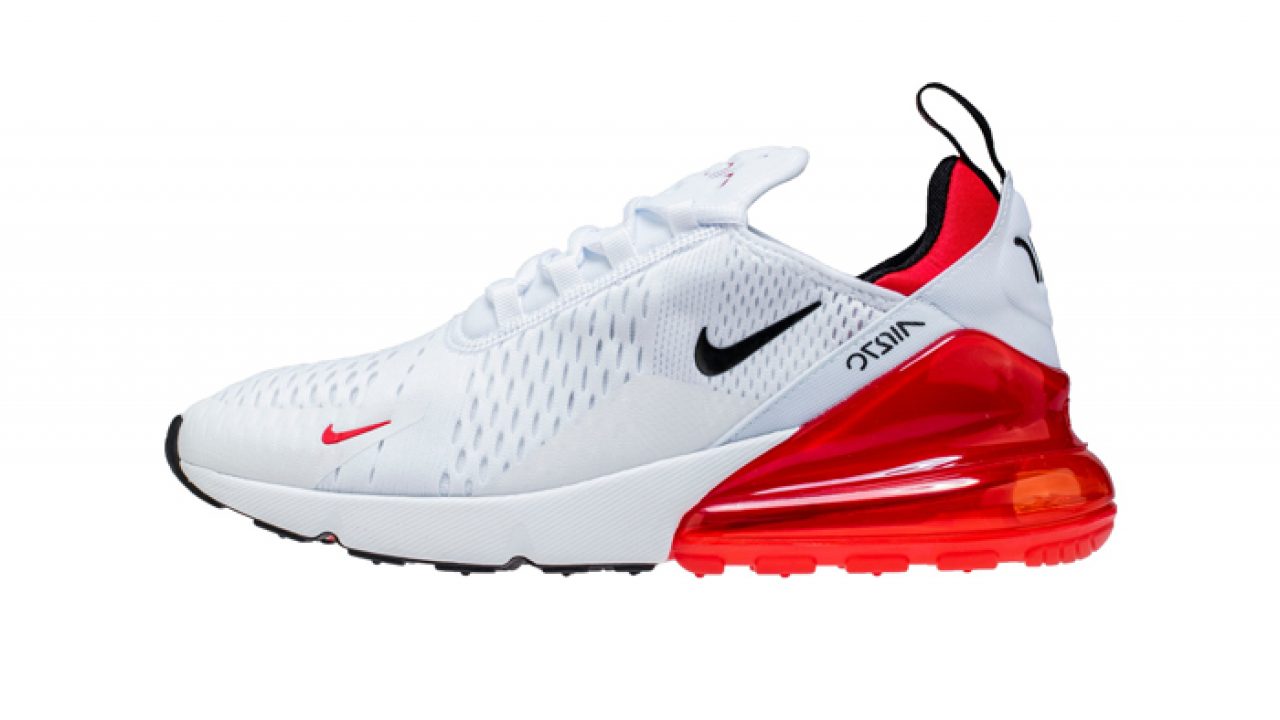 Nike Air Max 270 White Black University Red Men's - BV2523-100 - US