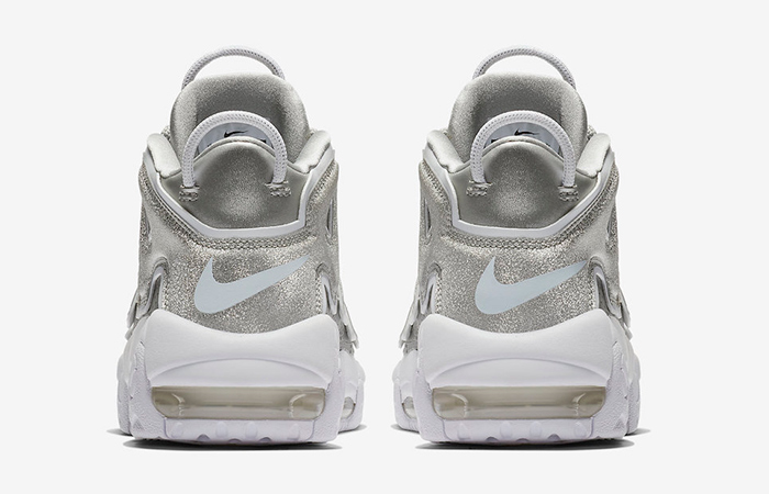 nike uptempo silver