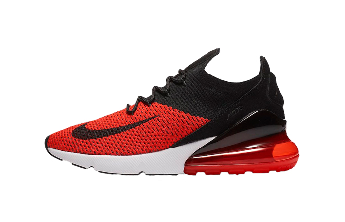 air max 270 flyknit black red
