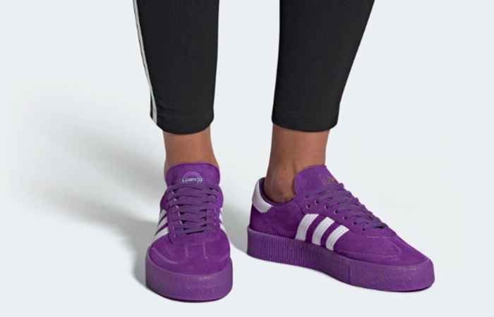purple adidas sambarose