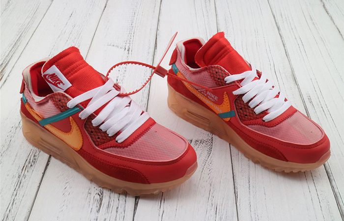air max off white university red
