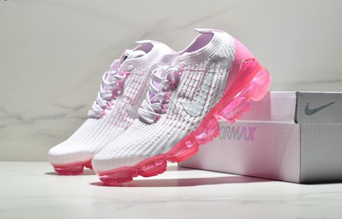 womens vapormax pink and white