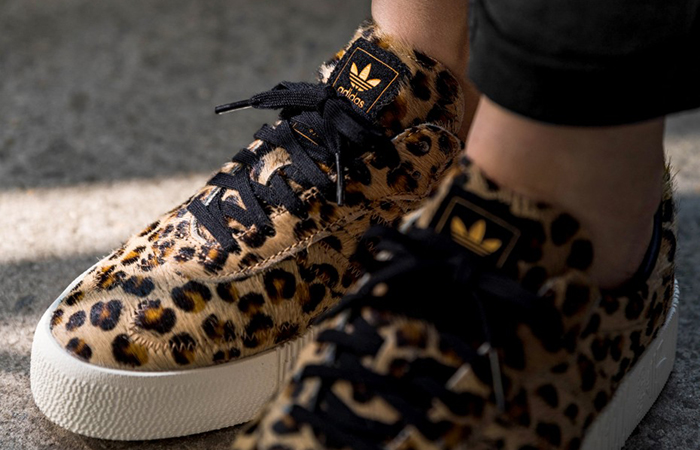 adidas sambarose leopard
