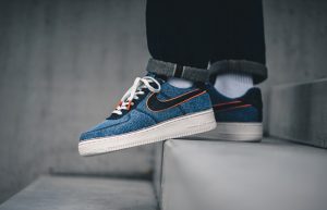3×1 Nike Air Force 1 Low Strapped Blue 905345-403 03