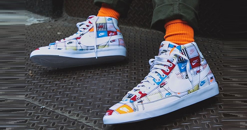 On Foot Look At Nike Blazer High “Patchwork” 01