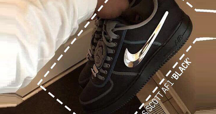 The images Just Published Of The Travis Scott Nike Air Force 1 Low ‘Black’ 03