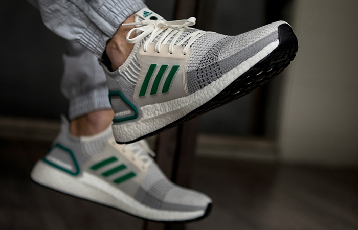 ultra boost grey and green
