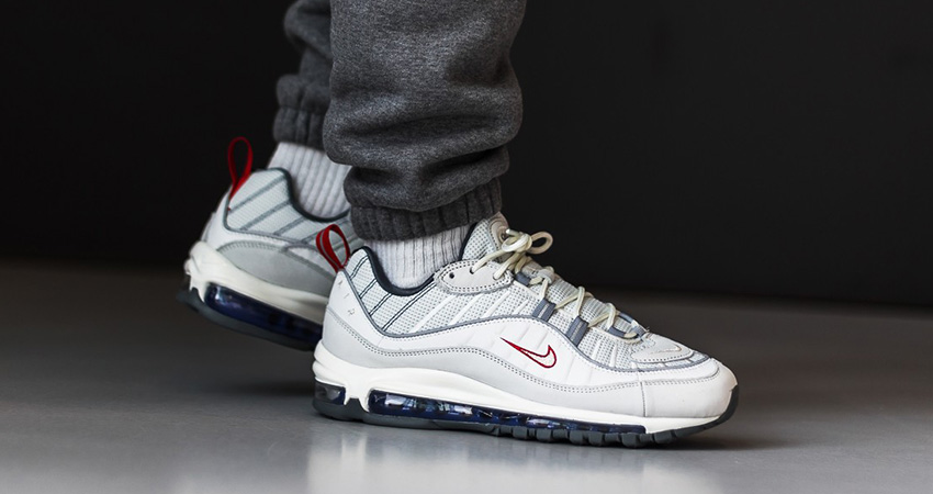 nike air max 98 white and red