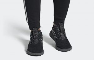 Stormzy adidas Sobakov Camo Black EE8784 on foot 01