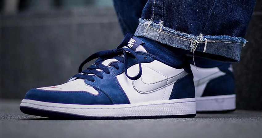 The Nike Sb Air Jordan 1 Low Midnight Navy Finally Leaked Their On Foot Fastsole
