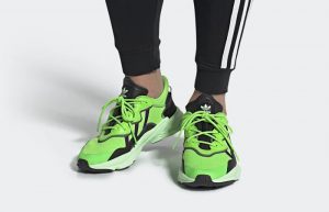 adidas Ozweego Solar Green EE7008 on foot 02