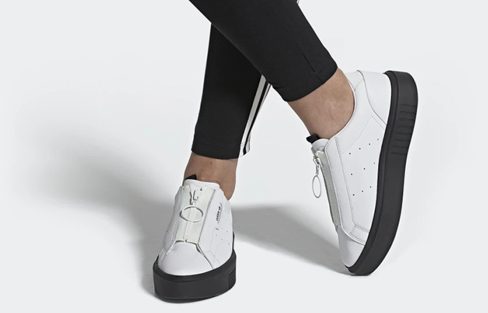adidas Sleek Shoes Pure White Black EF1899 02