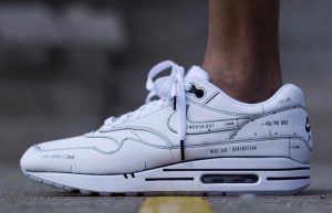 Nike Air Max 1 Schematic White Not For Resale CJ4286-100 on foot 02