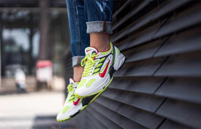 Nike Air Max Ghost Racer Neon Yellow AT5410-100 on foot 02