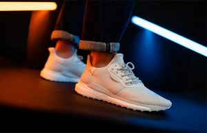 Pharrell adidas Solar Hu Glide Cream EG7767 on foot 01