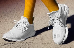 Pharrell adidas Solar Hu Glide White EF2378 on foot 01