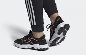 adidas Ozweego Core Black EH3219 on foot 01