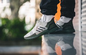 adidas Ultra Boost 19 Grey Olive G27510 on foot 02
