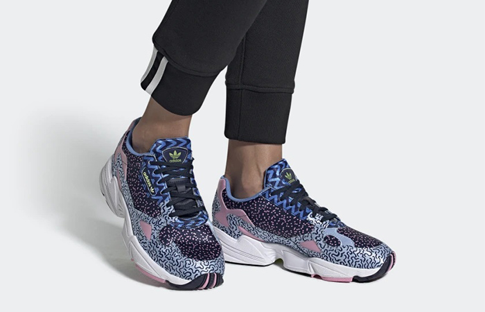 adidas Womens Falcon Pattern EE7098 on foot 01