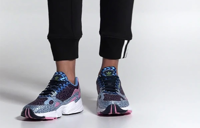 adidas Womens Falcon Pattern EE7098 on foot 02