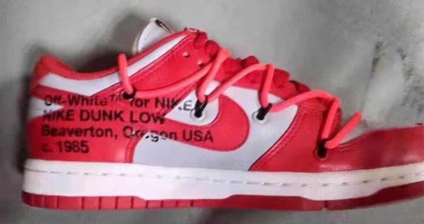 First Look At The Off-White Nike SB Dunk Low University Red