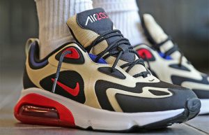 Nike Air Max 200 Gold Red AQ2568-700 on foot 02