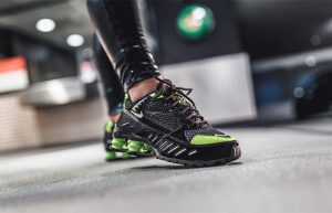 Nike Shox Enigma Black Green CK2084-002 on foot 01